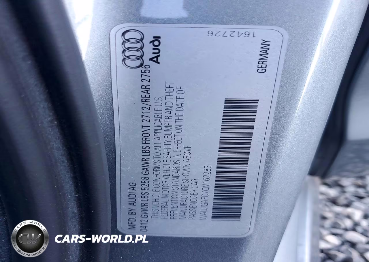 2012 Audi A6 Prestige VIN:WAUJGAFC7CN162283 - 12