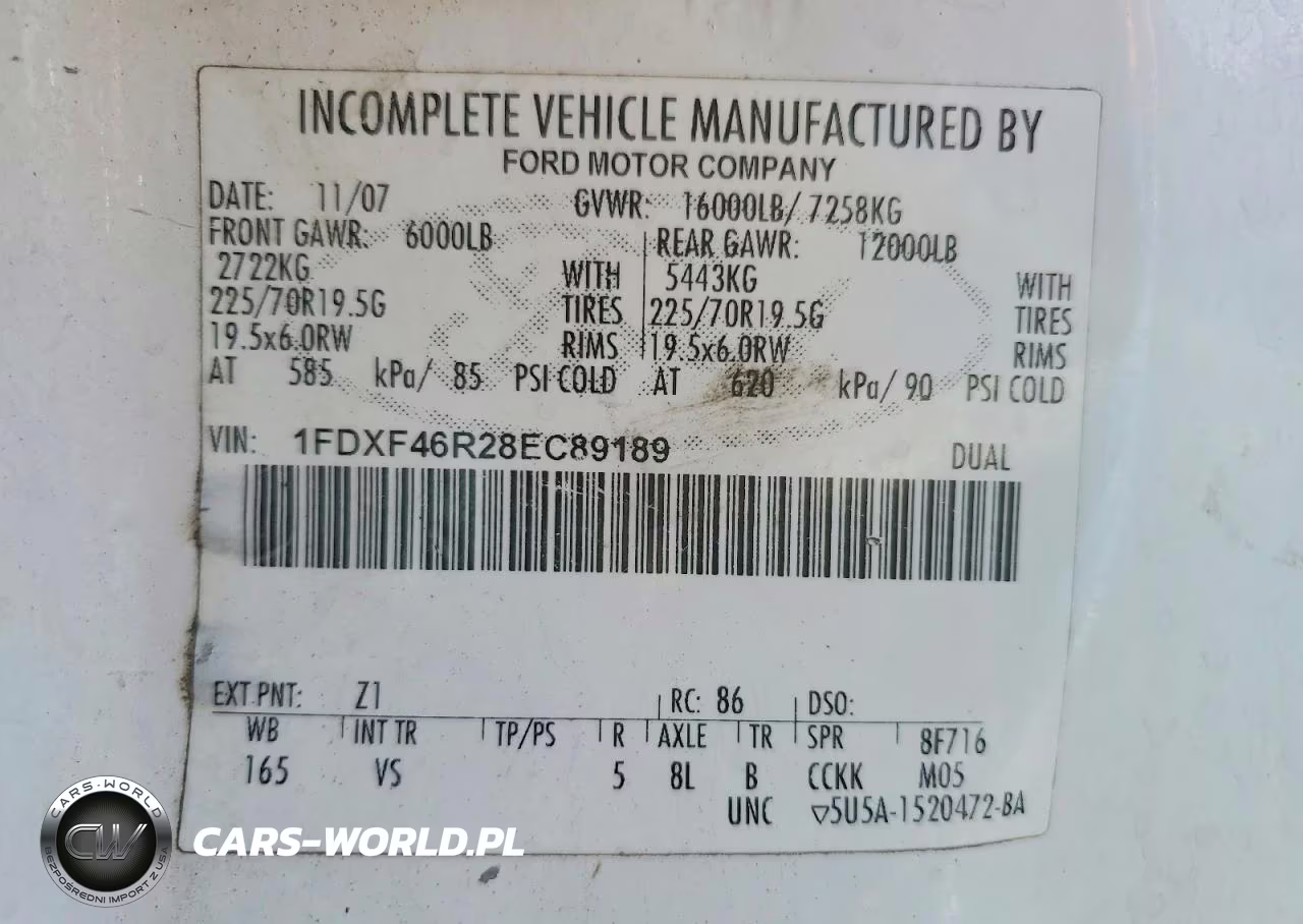 2008 Ford F450 Super Duty Truck Cab And Chassis VIN:1FDXF46R28EC89189 - 12