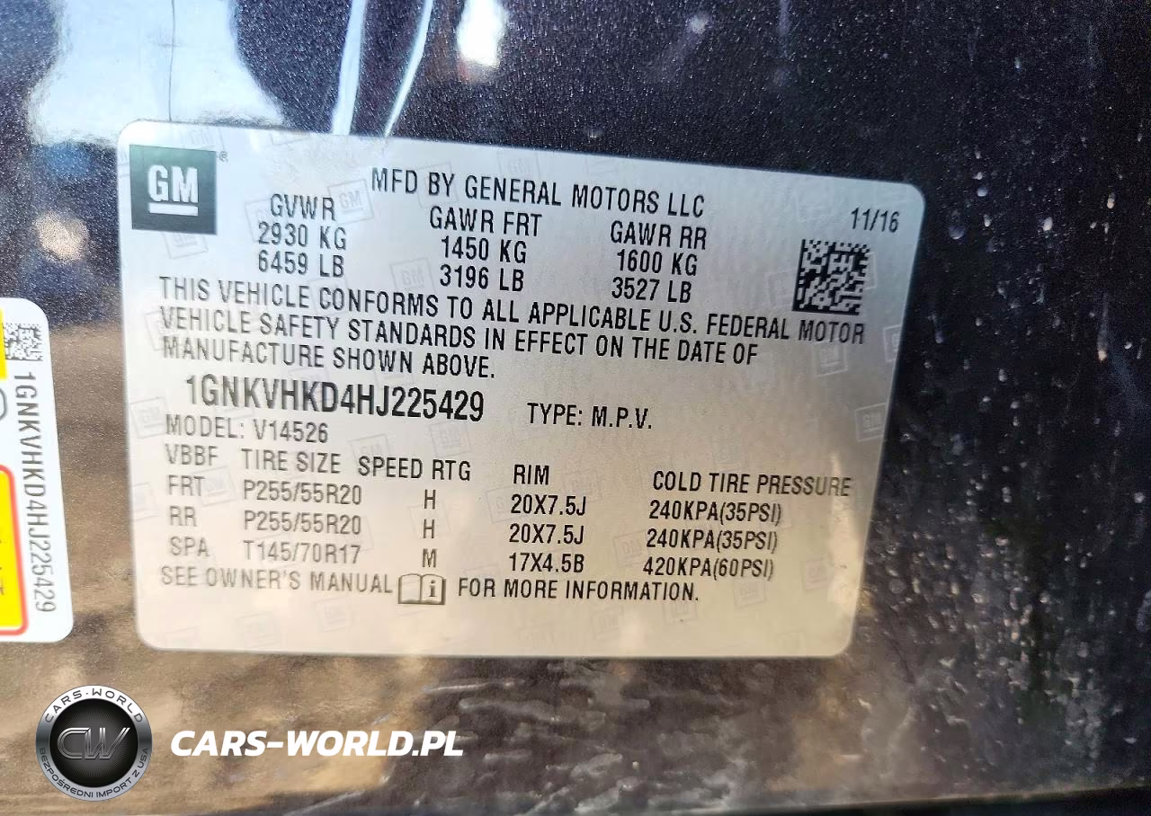 2017 Chevrolet Traverse Lt VIN:1GNKVHKD4HJ225429 - 12