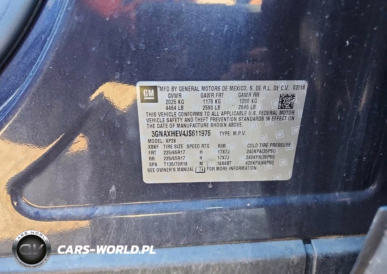2018 Chevrolet Equinox Ls VIN:3GNAXHEV4JS611976 - 13