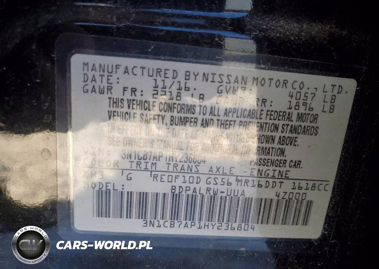2017 Nissan Sentra Sr Turbo VIN:3N1CB7AP1HY236804 - 12