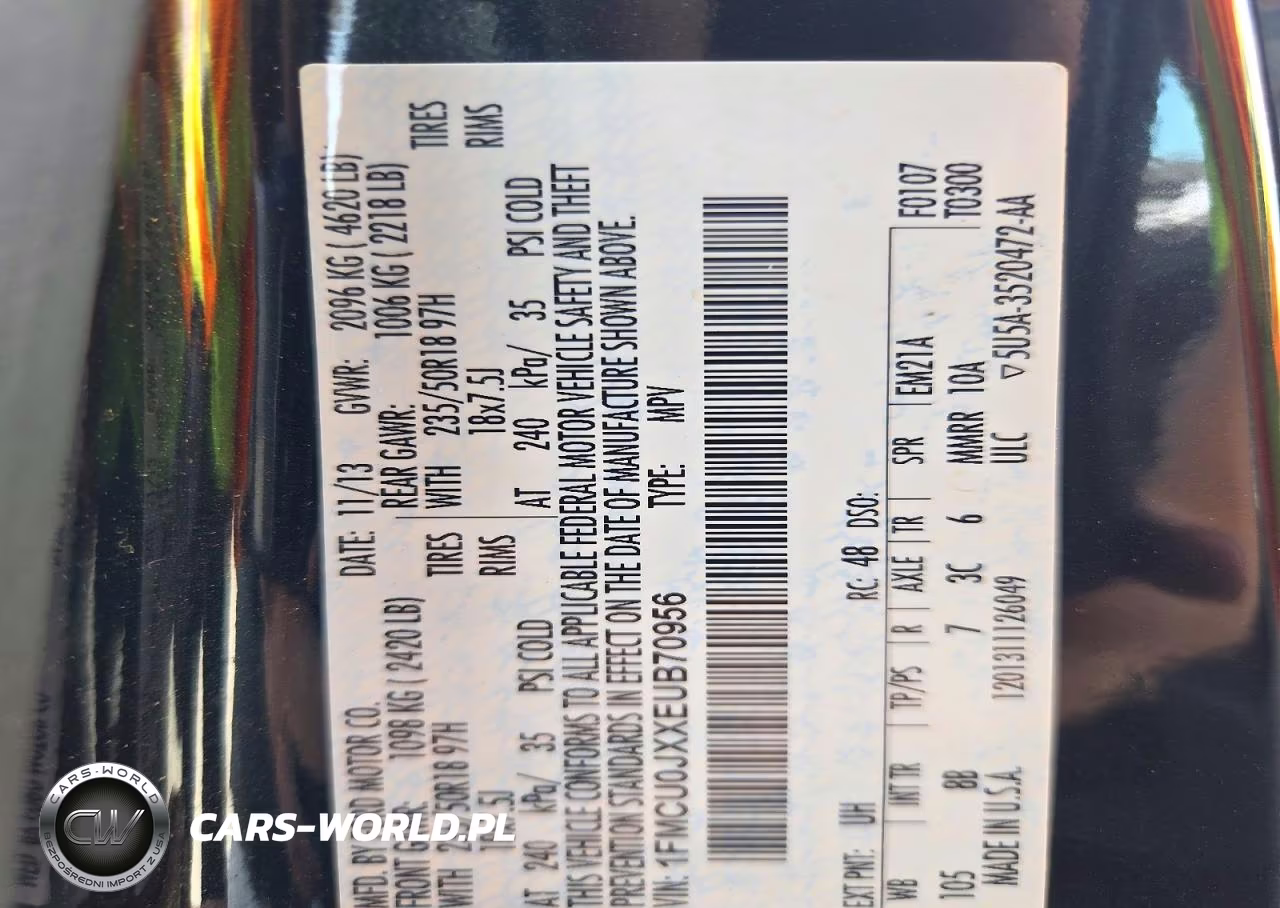 2014 Ford Escape Titanium VIN:1FMCU0JXXEUB70956 - 13