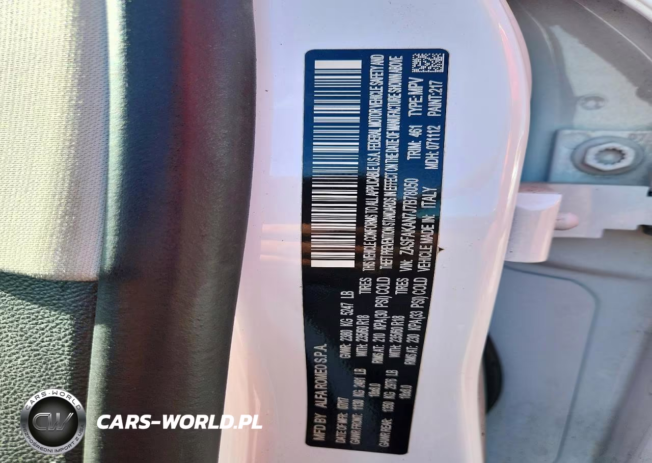 2018 Alfa Romeo Stelvio VIN:ZASFAKAN7J7B78050 - 12