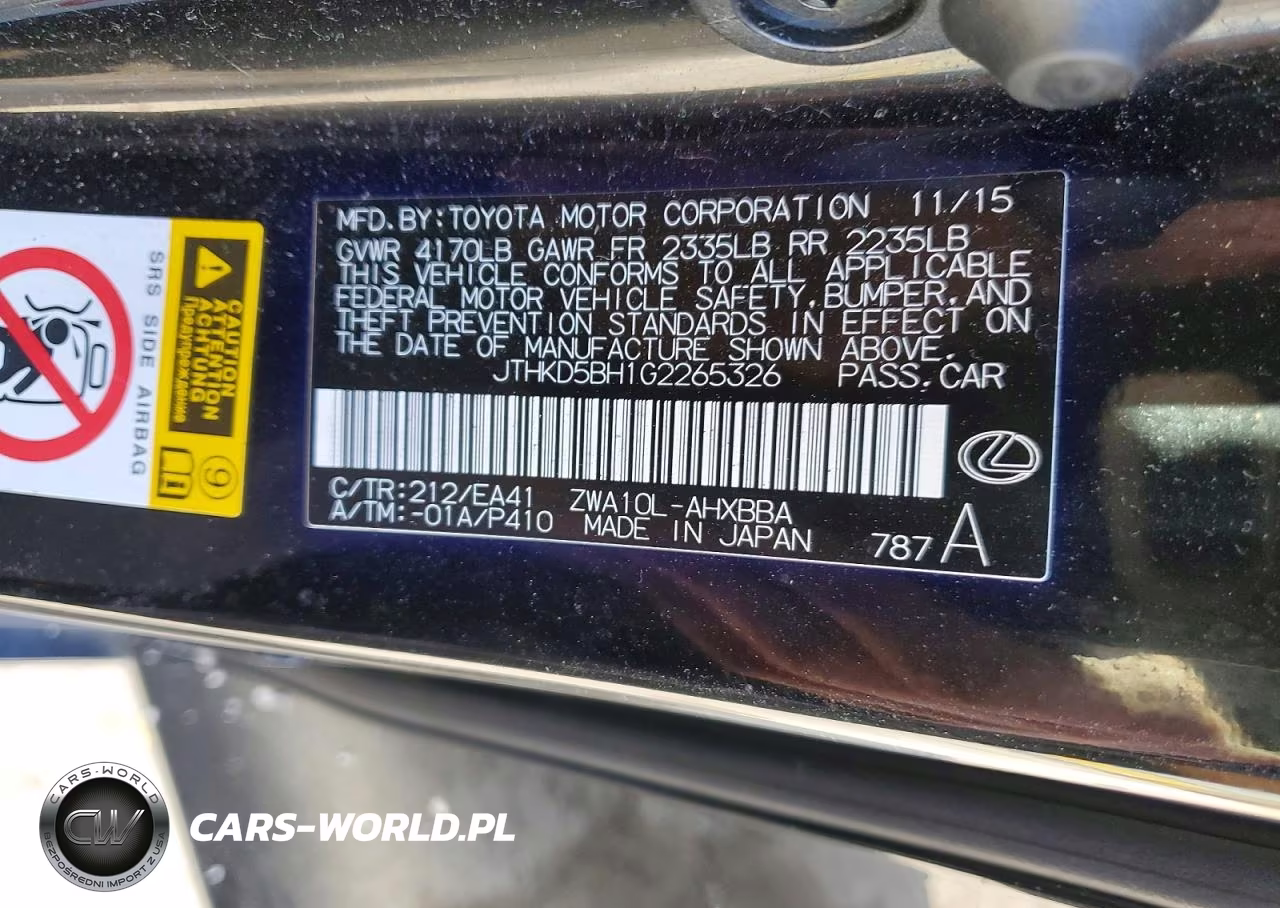 2016 Lexus Ct 200 VIN:JTHKD5BH1G2265326 - 12
