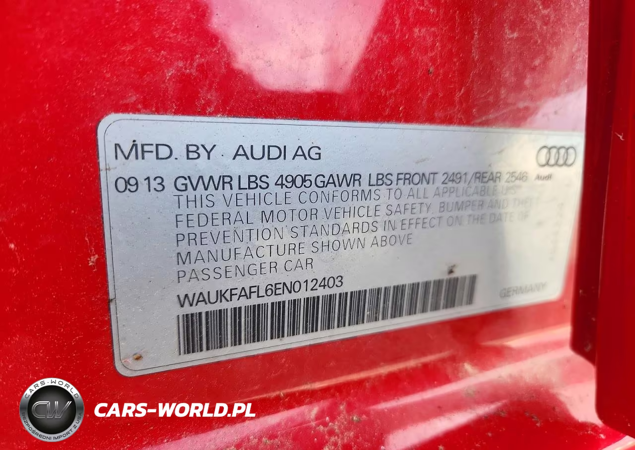 2014 Audi A4 Prestige VIN:WAUKFAFL6EN012403 - 12
