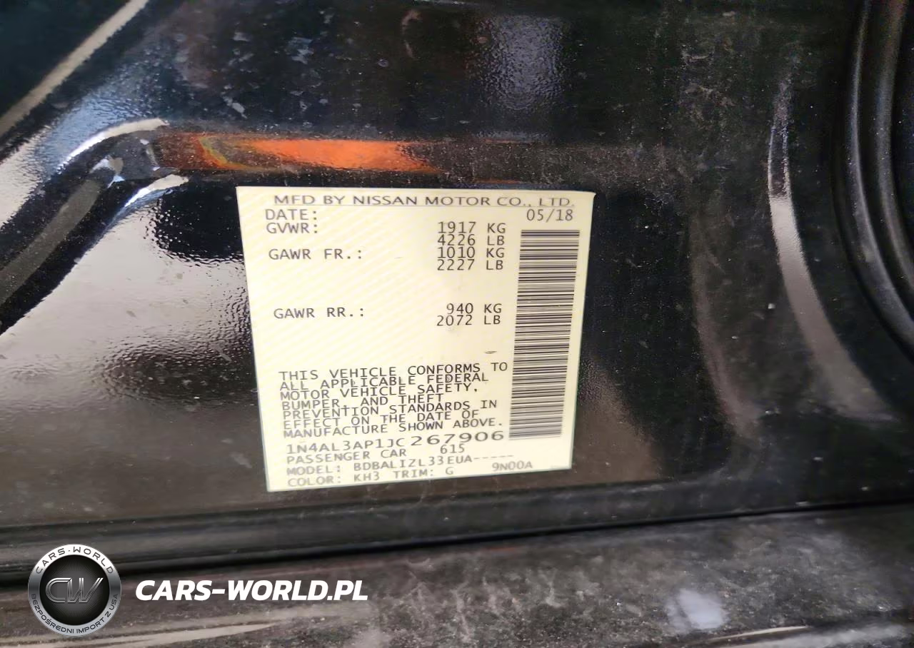 2018 Nissan Altima 2.5 Sv VIN:1N4AL3AP1JC267906 - 12