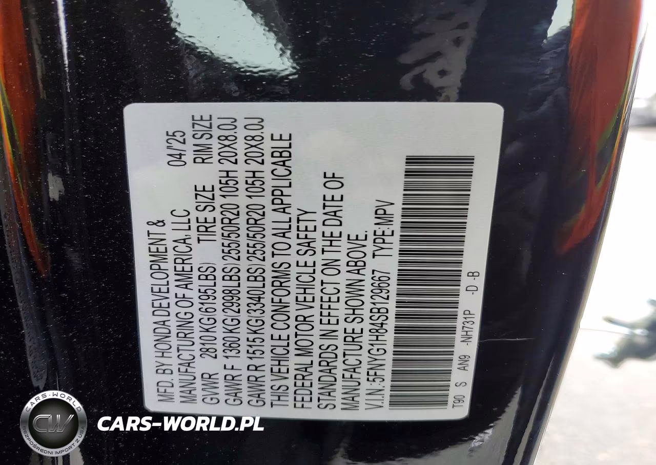 2025 Honda Pilot Elite VIN:5FNYG1H84SB129667 - 13