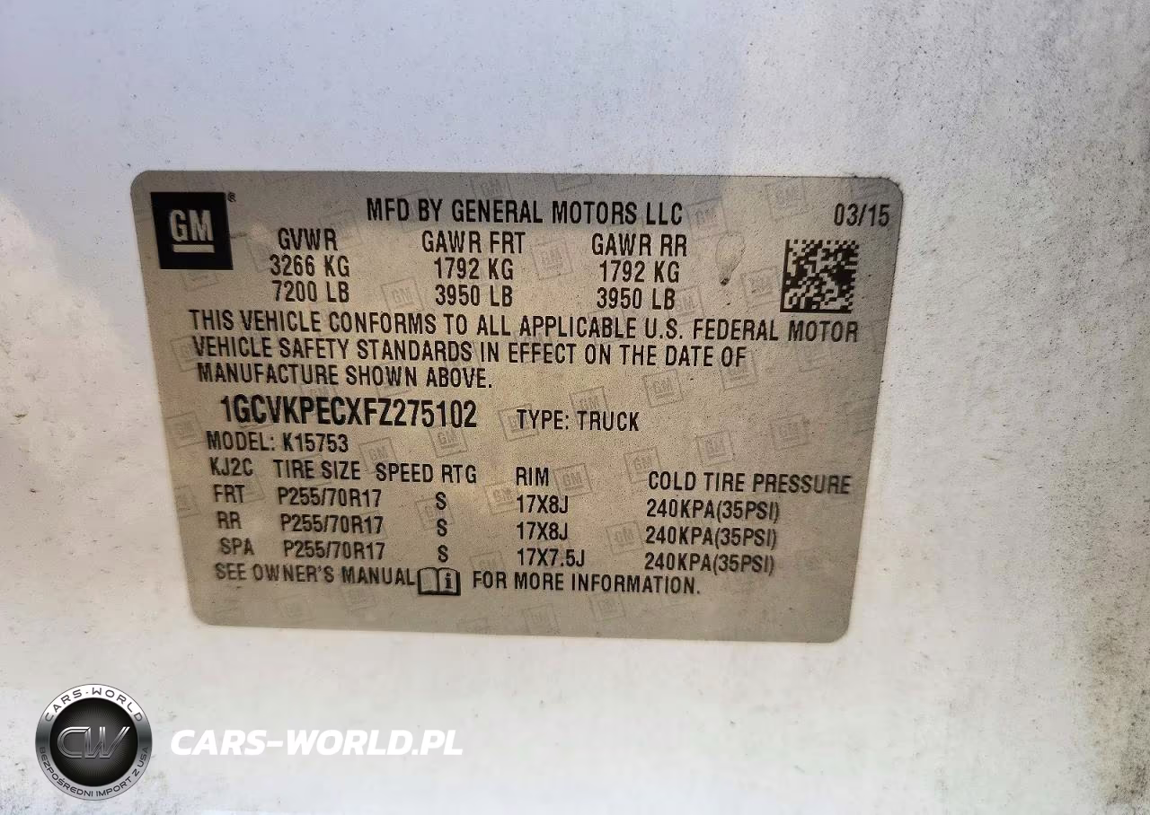 2015 Chevrolet Silverado K1500 VIN:1GCVKPECXFZ275102 - 12