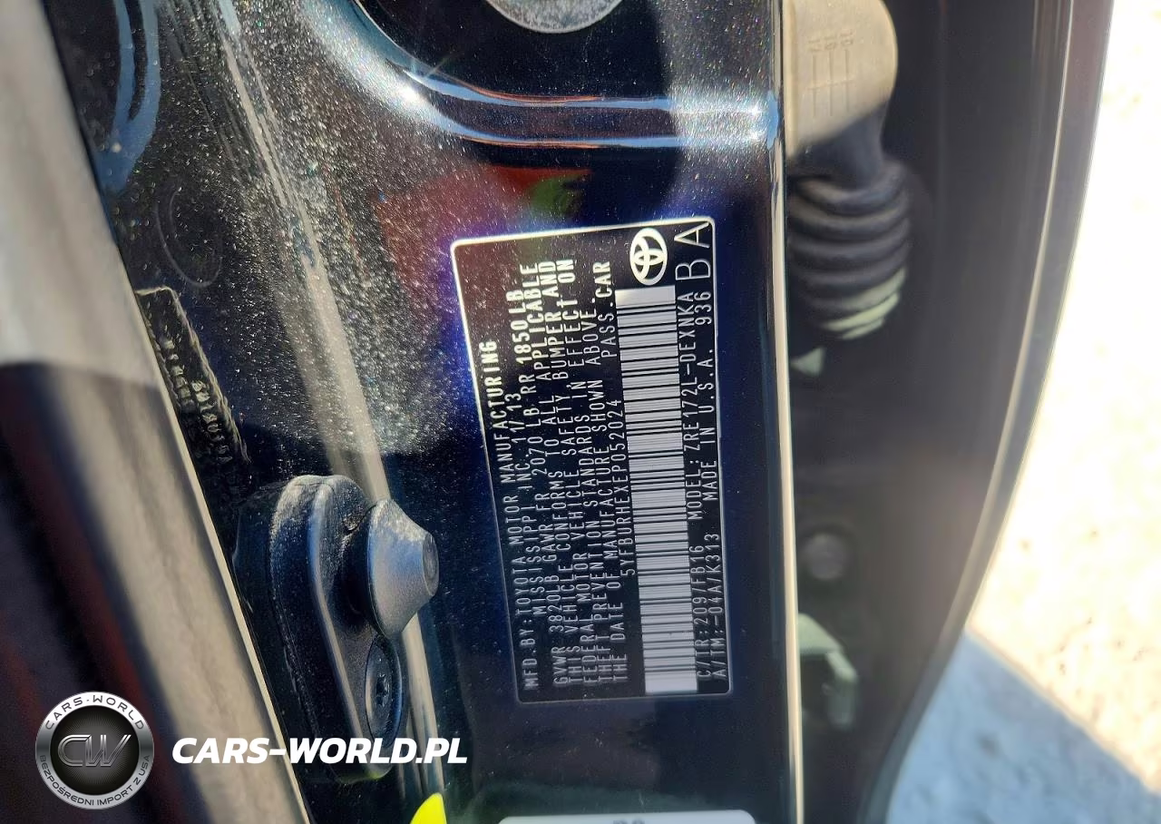 2014 Toyota Corolla Le VIN:5YFBURHEXEP052024 - 12