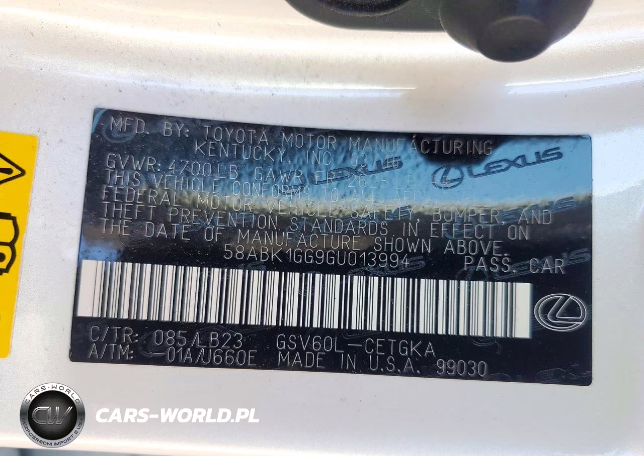 2016 Lexus Es 350 VIN:58ABK1GG9GU013994 - 12