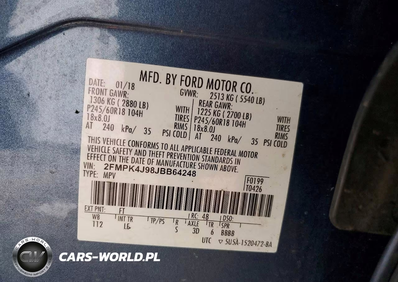 2018 Ford Edge Sel VIN:2FMPK4J98JBB64248 - 12