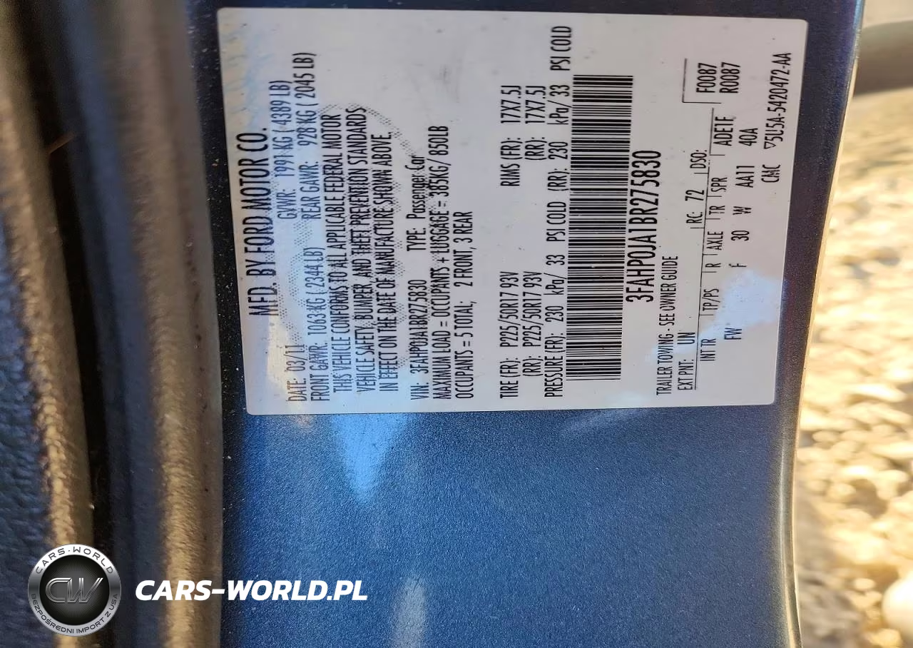 2011 Ford Fusion Sel VIN:3FAHP0JA1BR275830 - 12