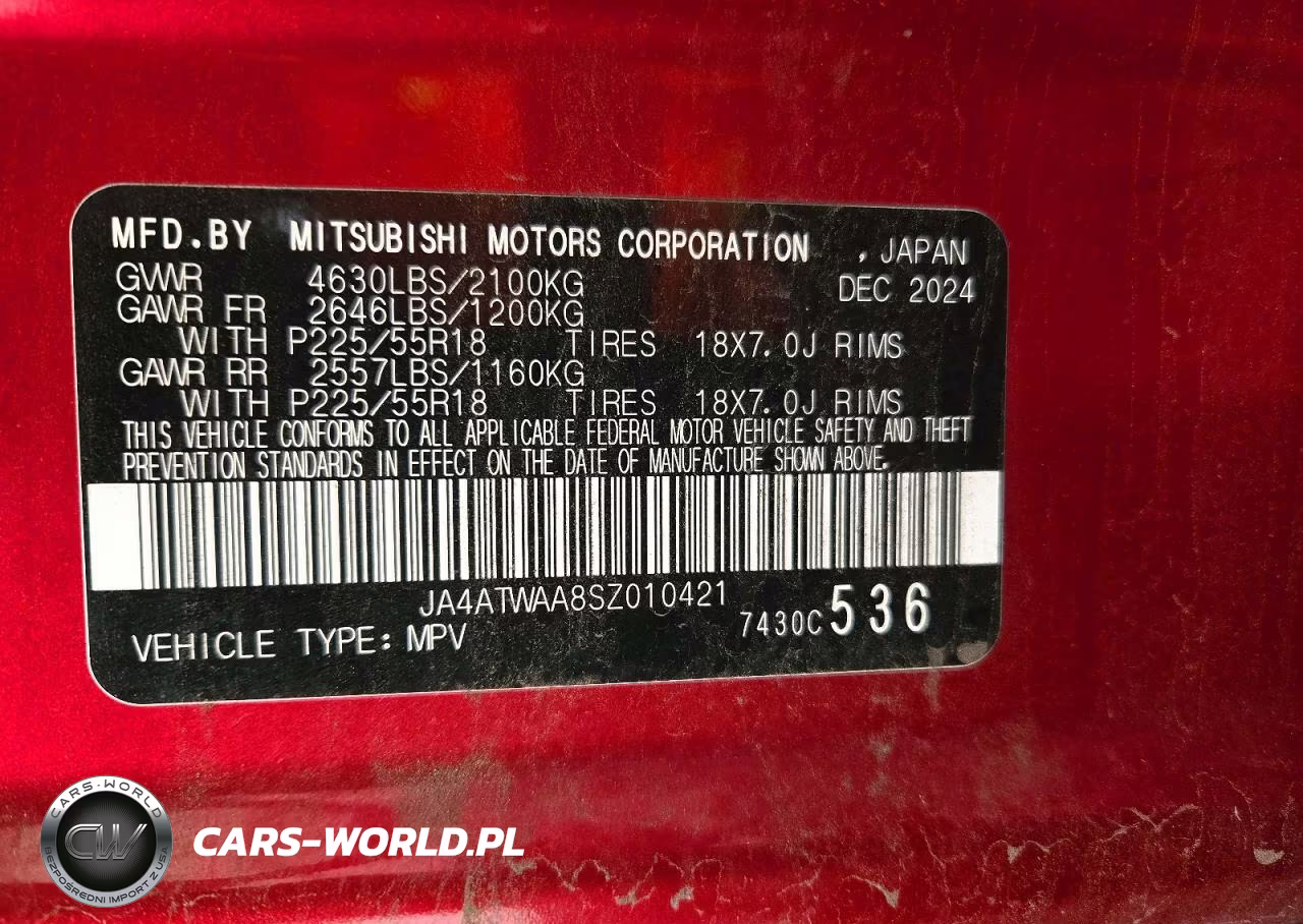 2025 Mitsubishi Eclipse Cross Se VIN:JA4ATWAA8SZ010421 - 13