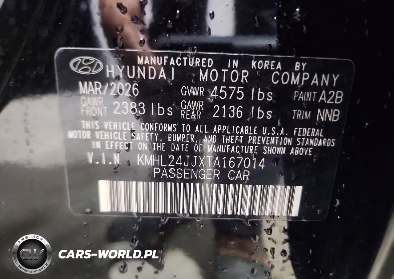 2026 Hyundai Sonata Hybrid Blue VIN:KMHL24JJXTA167014 - 12