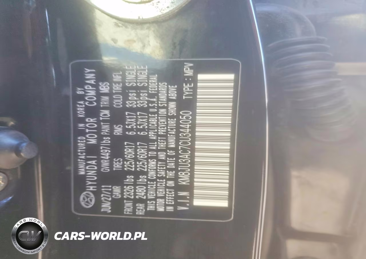 2012 Hyundai Tucson Gls VIN:KM8JU3AC7CU344050 - 12