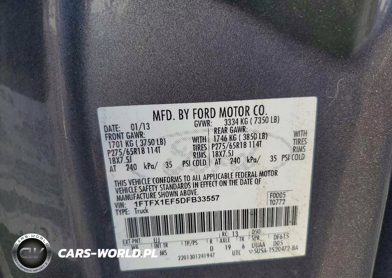 2013 Ford F150 Super Cab VIN:1FTFX1EF5DFB33557 - 12
