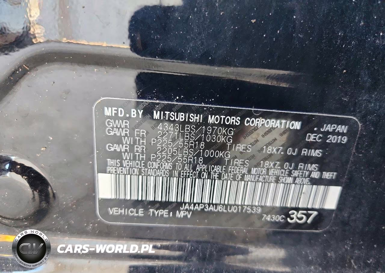 2020 Mitsubishi Outlander Sport Es VIN:JA4AP3AU6LU017539 - 13