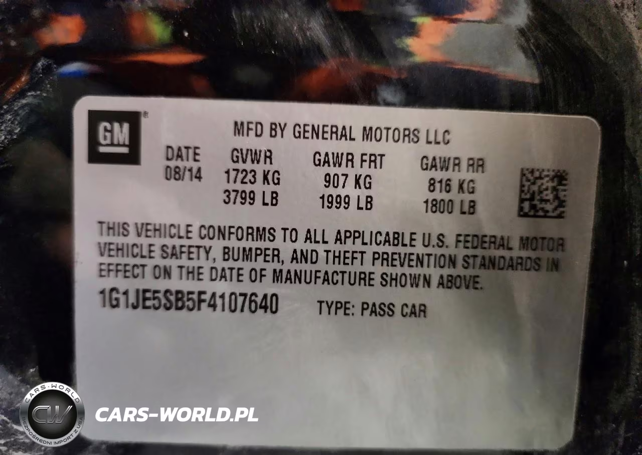 2015 Chevrolet Sonic Ltz VIN:1G1JE5SB5F4107640 - 12