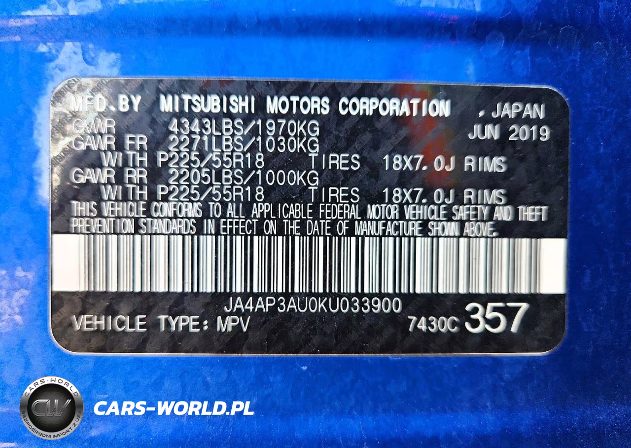 2019 Mitsubishi Outlander Sport Es VIN:JA4AP3AU0KU033900 - 12