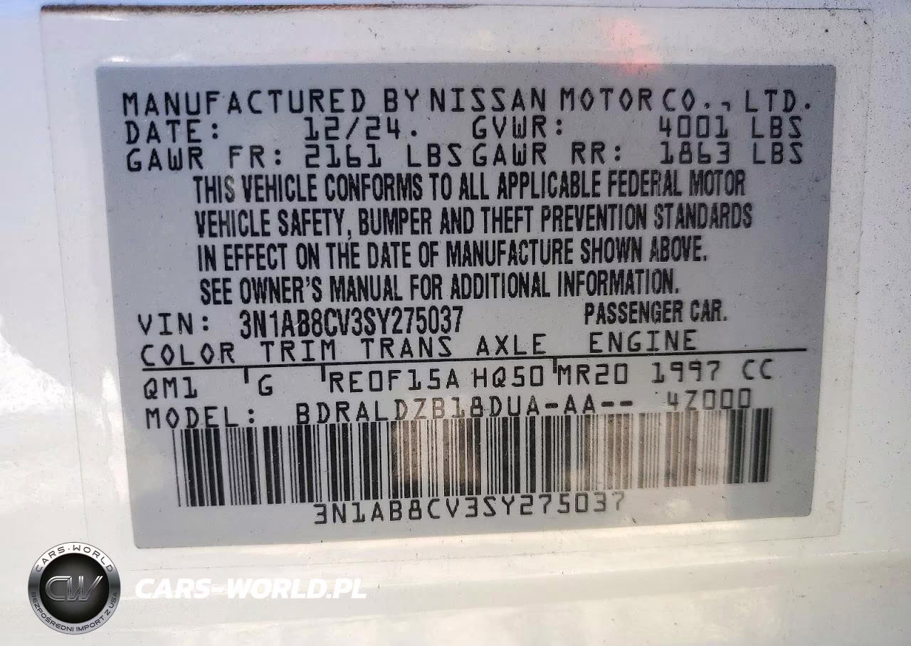 2025 Nissan Sentra Sv VIN:3N1AB8CV3SY275037 - 13