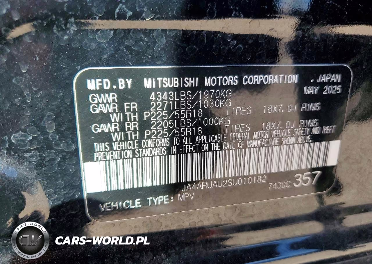 2025 Mitsubishi Outlander Sport S VIN:JA4ARUAU2SU010182 - 13
