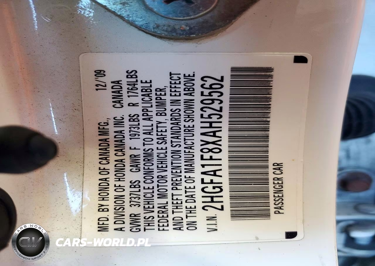 2010 Honda Civic Ex VIN:2HGFA1F8XAH529562 - 12
