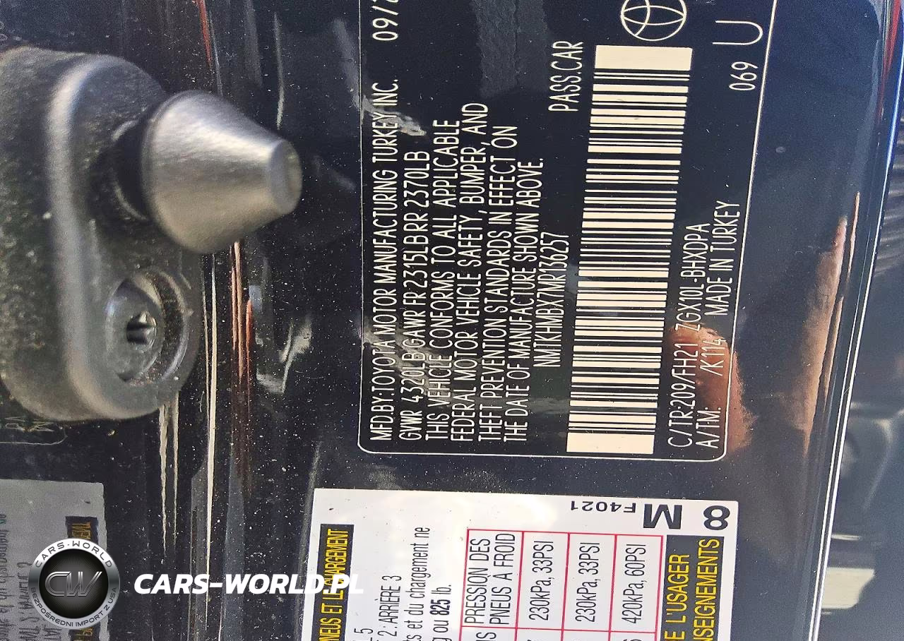 2021 Toyota C-Hr Le VIN:NMTKHMBX7MR136257 - 12