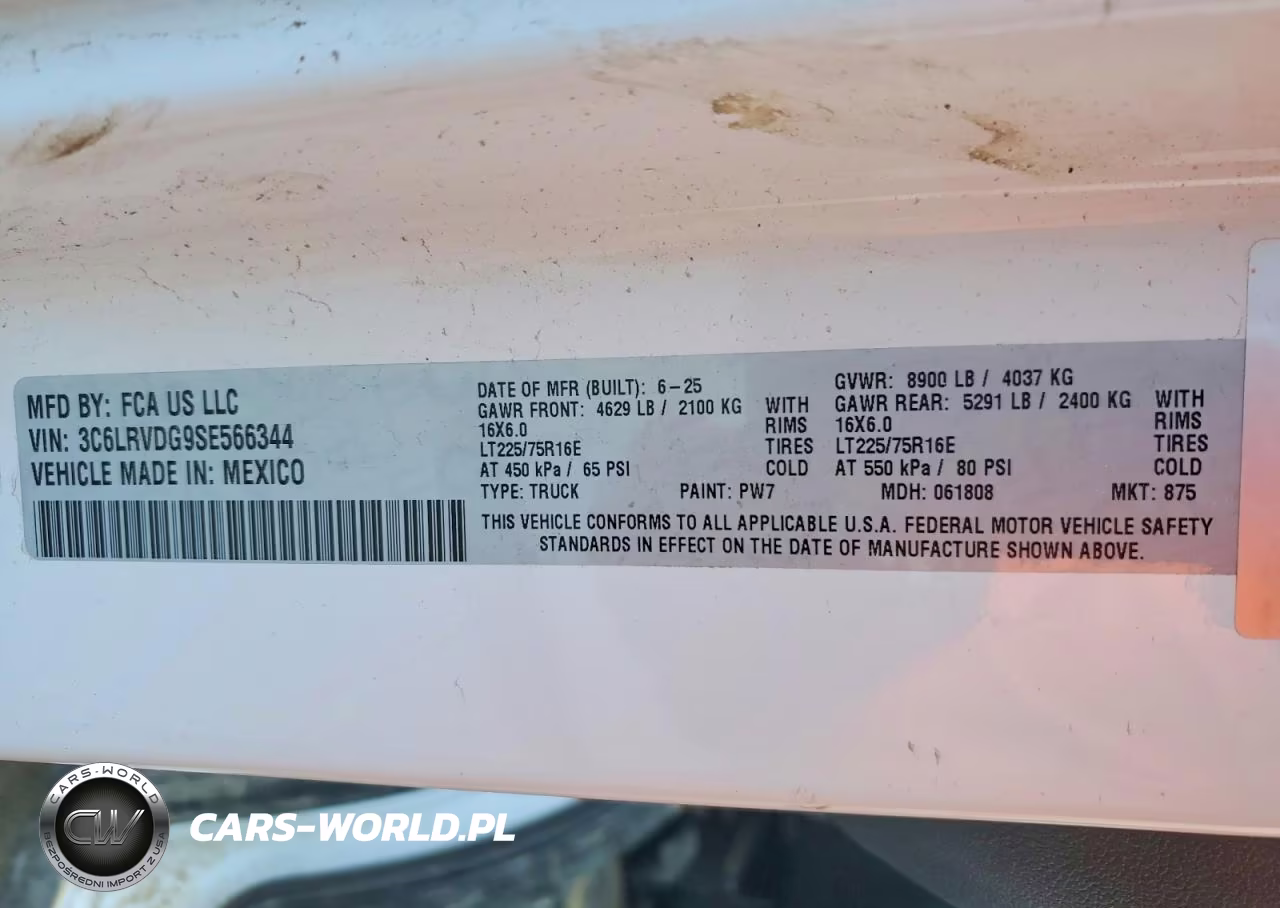 2025 Ram Promaster 2500 Delivery Van VIN:3C6LRVDG9SE566344 - 14