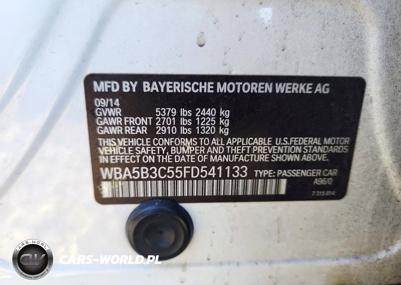 2015 BMW 535 Xi VIN:WBA5B3C55FD541133 - 12