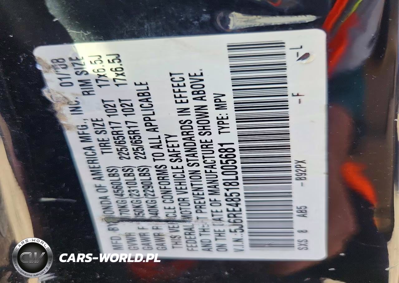 2008 Honda Cr-V Ex VIN:5J6RE48518L005681 - 13