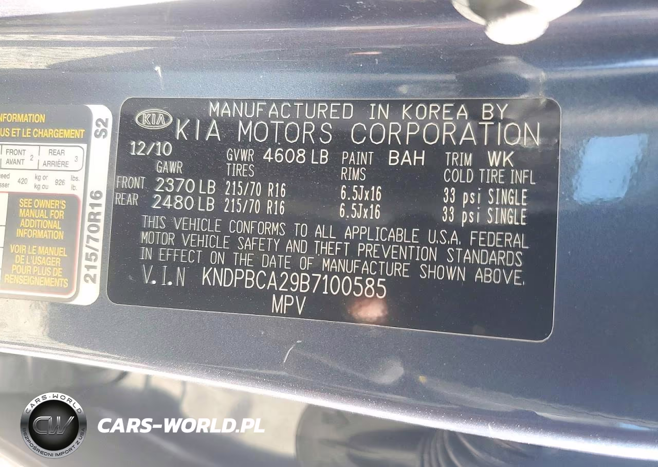 2011 Kia Sportage Lx VIN:KNDPBCA29B7100585 - 13