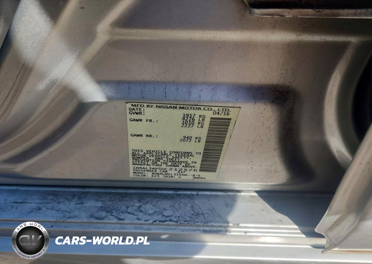 2016 Nissan Altima 2.5 Sv VIN:1N4AL3AP5GC212576 - 13