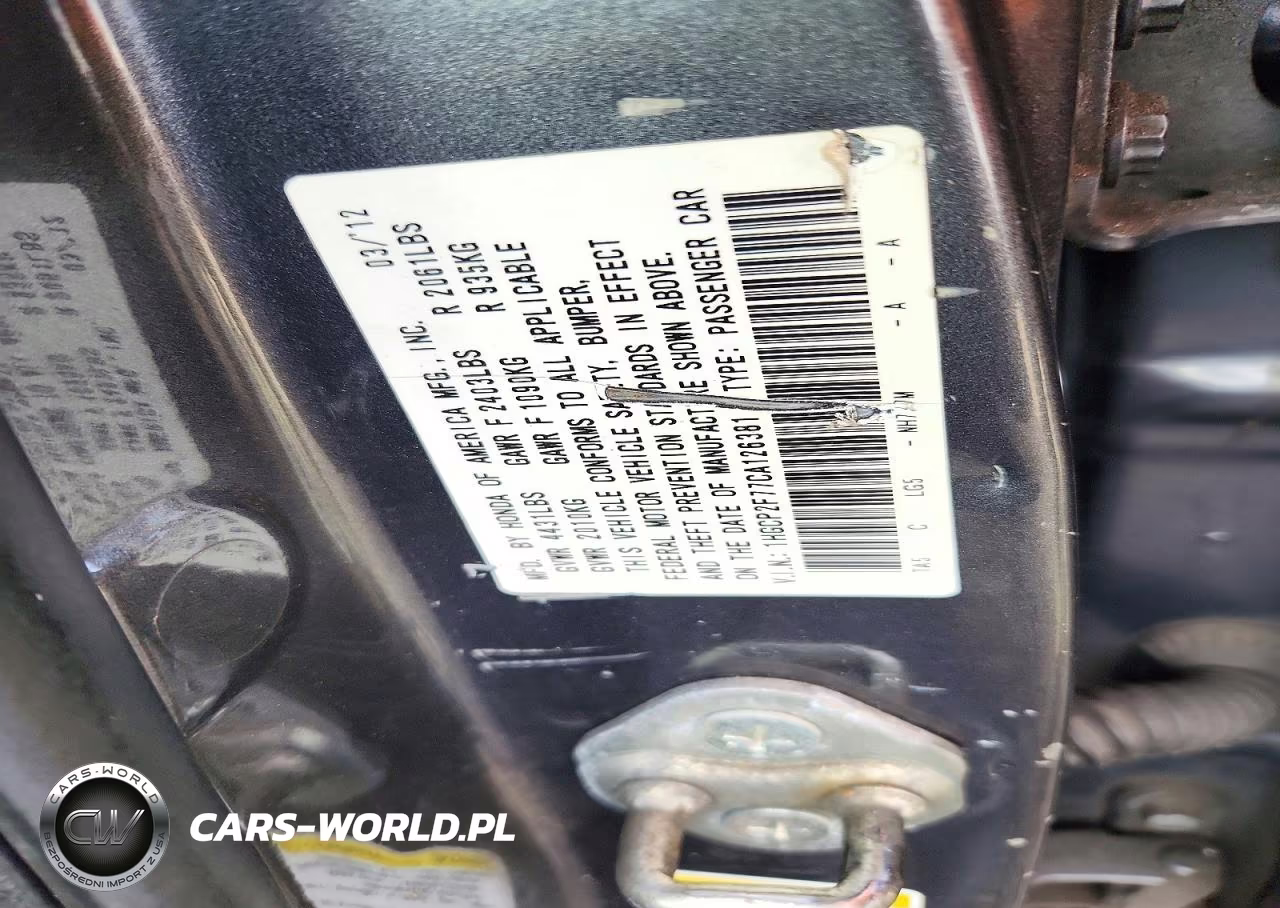 2012 Honda Accord Ex VIN:1HGCP2F77CA126381 - 12