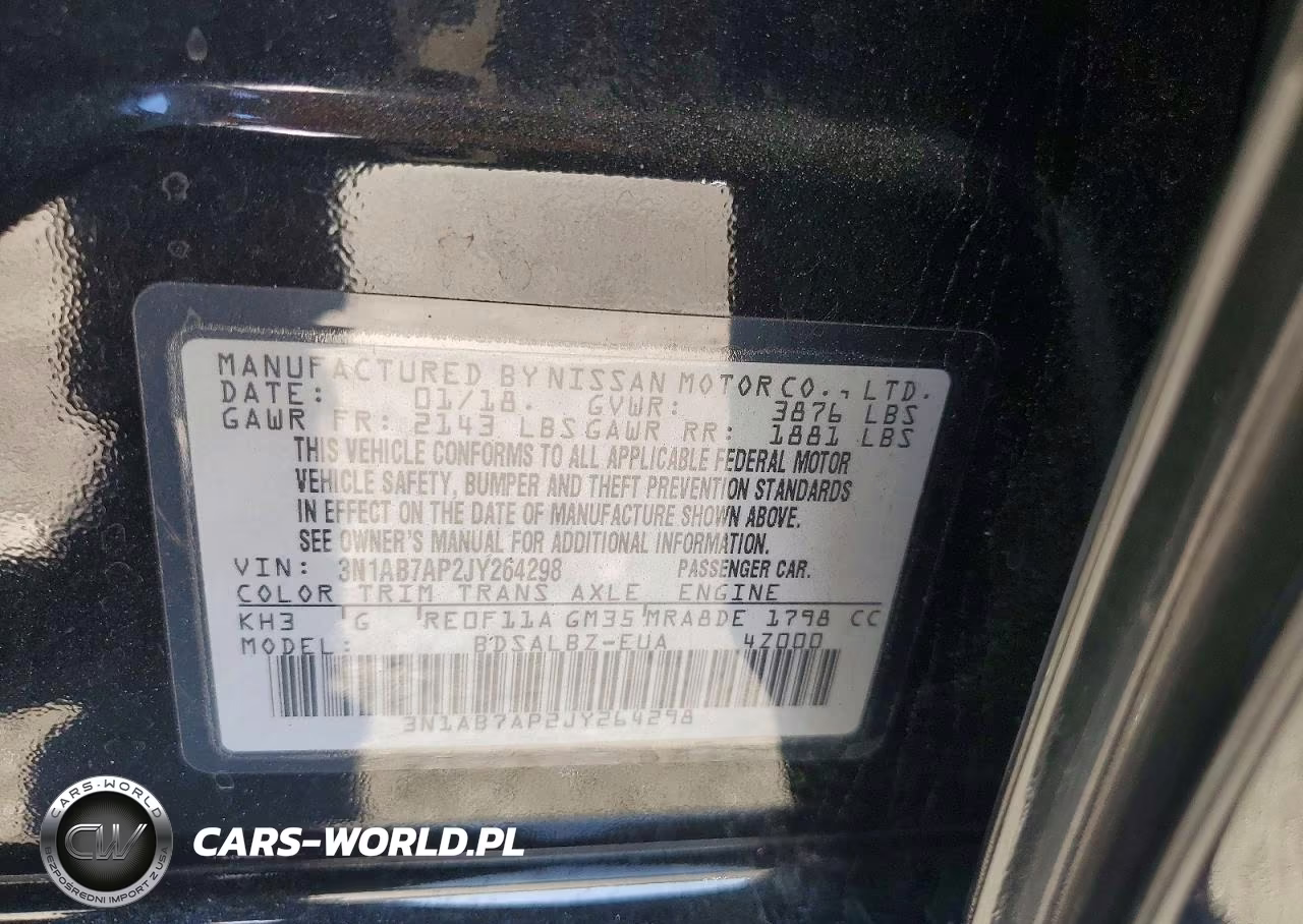 2018 Nissan Sentra S VIN:3N1AB7AP2JY264298 - 12