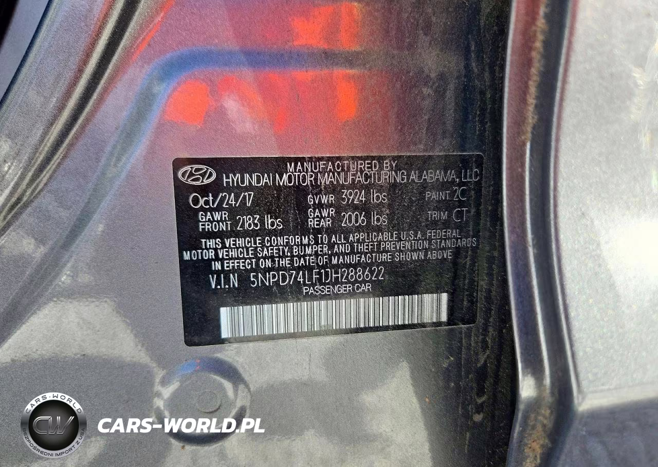 2018 Hyundai Elantra Se VIN:5NPD74LF1JH288622 - 12