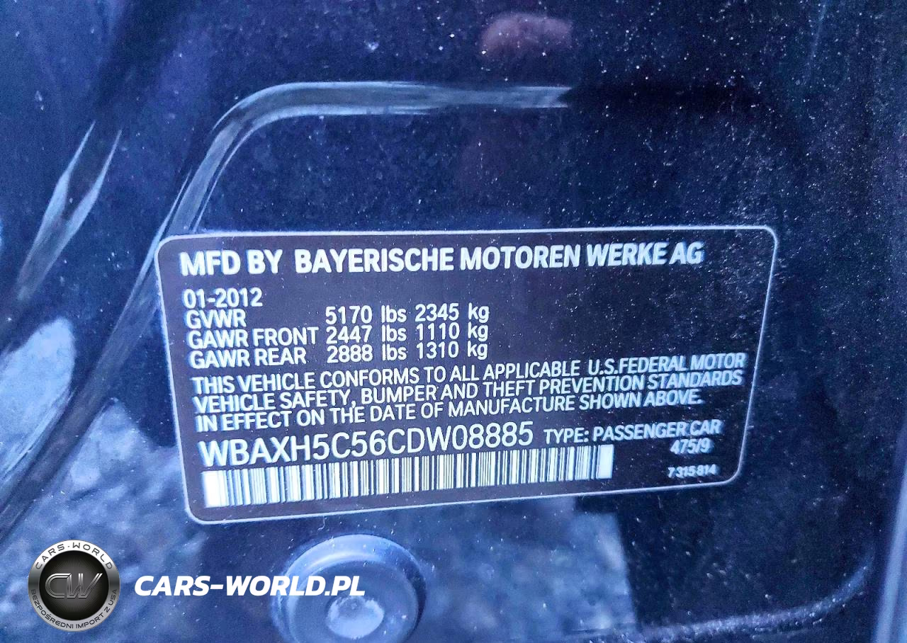 2012 BMW 528 VIN:WBAXH5C56CDW08885 - 12