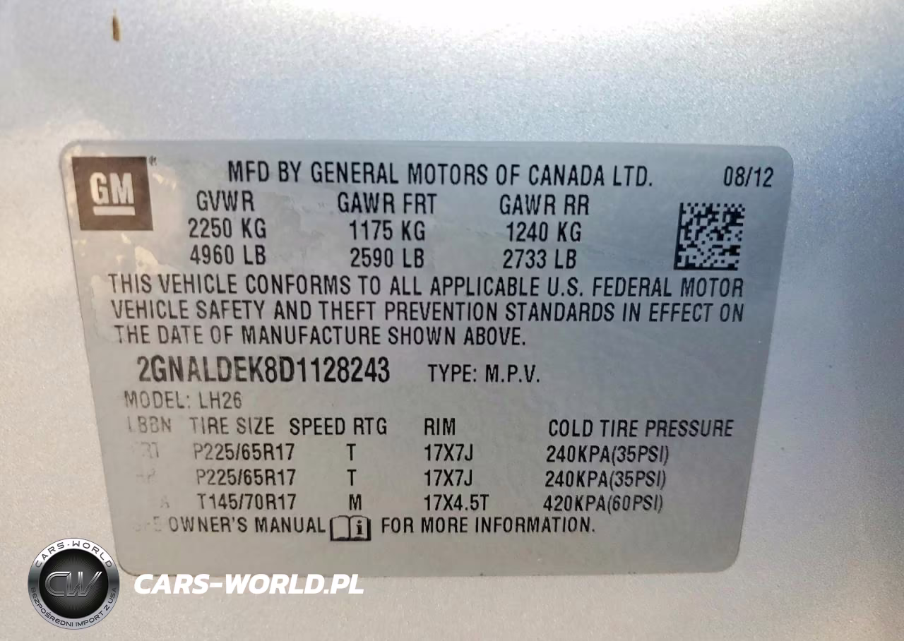 2013 Chevrolet Equinox Lt VIN:2GNALDEK8D1128243 - 13