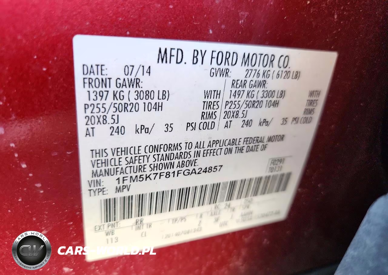 2015 Ford Explorer Limited VIN:1FM5K7F81FGA24857 - 13