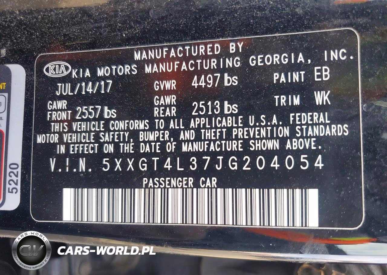 2018 Kia Optima S VIN:5XXGT4L37JG204054 - 12