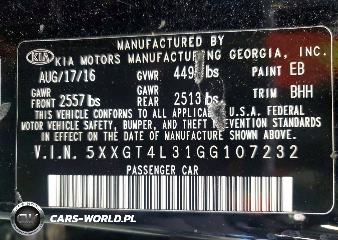 2016 Kia Optima Lx VIN:5XXGT4L31GG107232 - 12