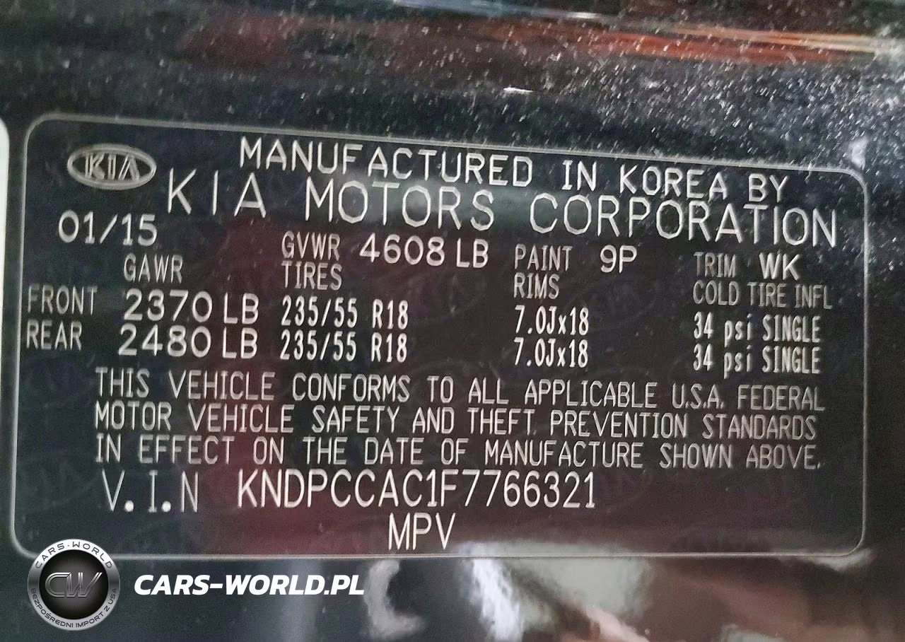 2015 Kia Sportage Ex VIN:KNDPCCAC1F7766321 - 13