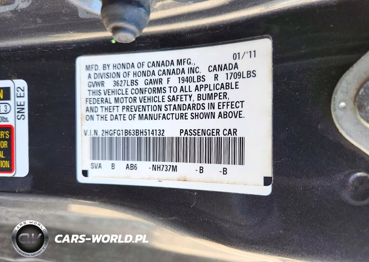 2011 Honda Civic Lx VIN:2HGFG1B63BH514132 - 12