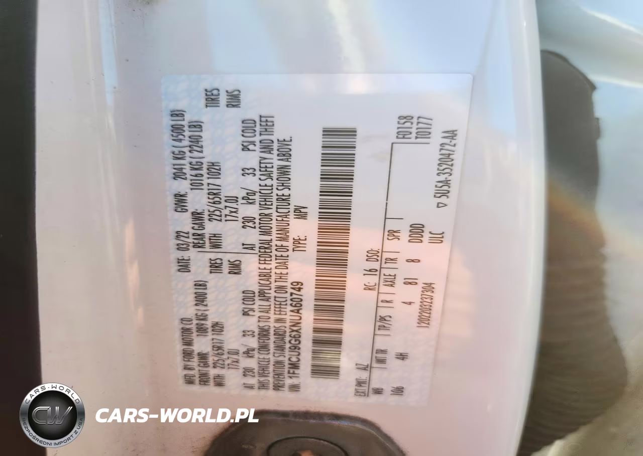 2022 Ford Escape Se VIN:1FMCU9G6XNUA60749 - 12