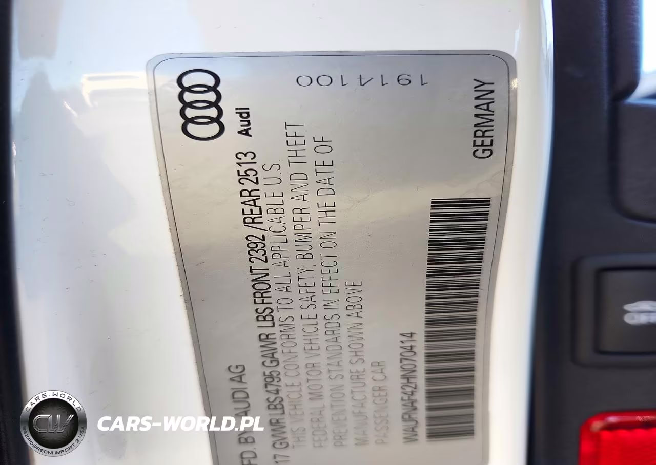 2017 Audi A4 Prestige VIN:WAUFNAF42HN070414 - 13