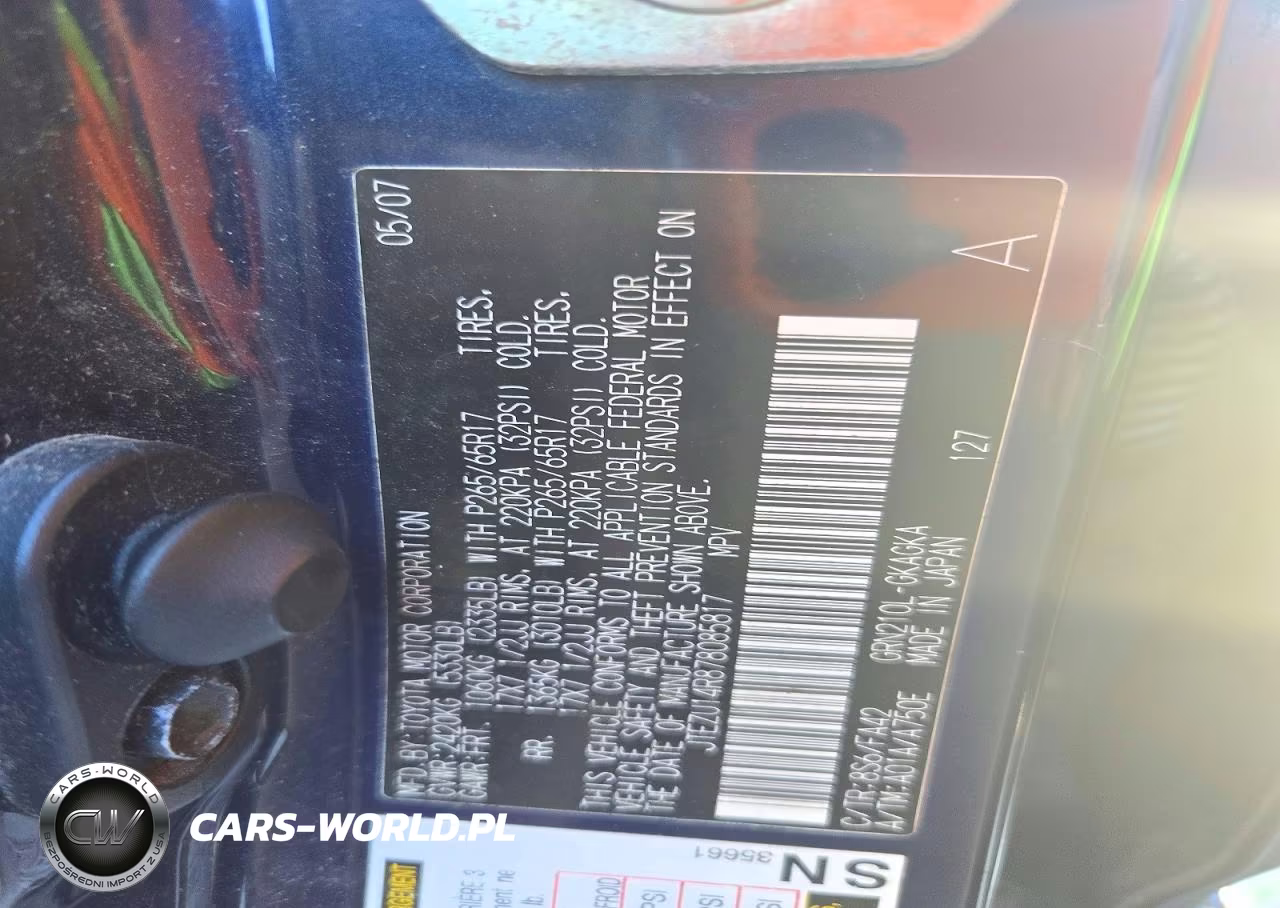 2007 Toyota 4Runner Sr5 VIN:JTEZU14R878085817 - 13