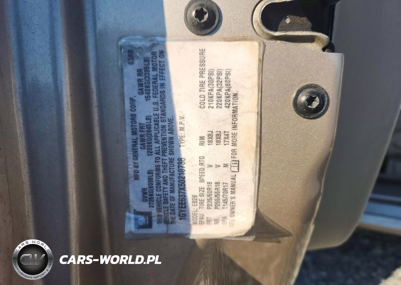 2005 Cadillac Srx VIN:1GYEE637X50210738 - 14