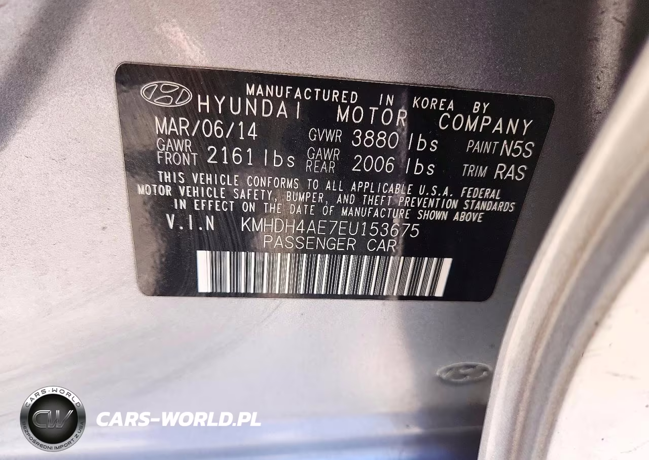 2014 Hyundai Elantra Se VIN:KMHDH4AE7EU153675 - 13