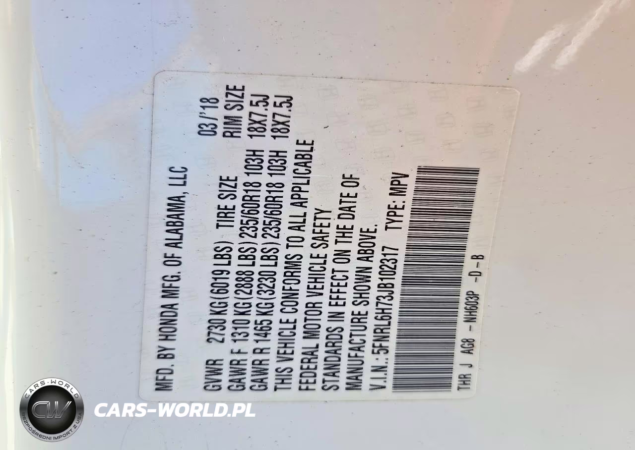 2018 Honda Odyssey Exl VIN:5FNRL6H73JB102317 - 14