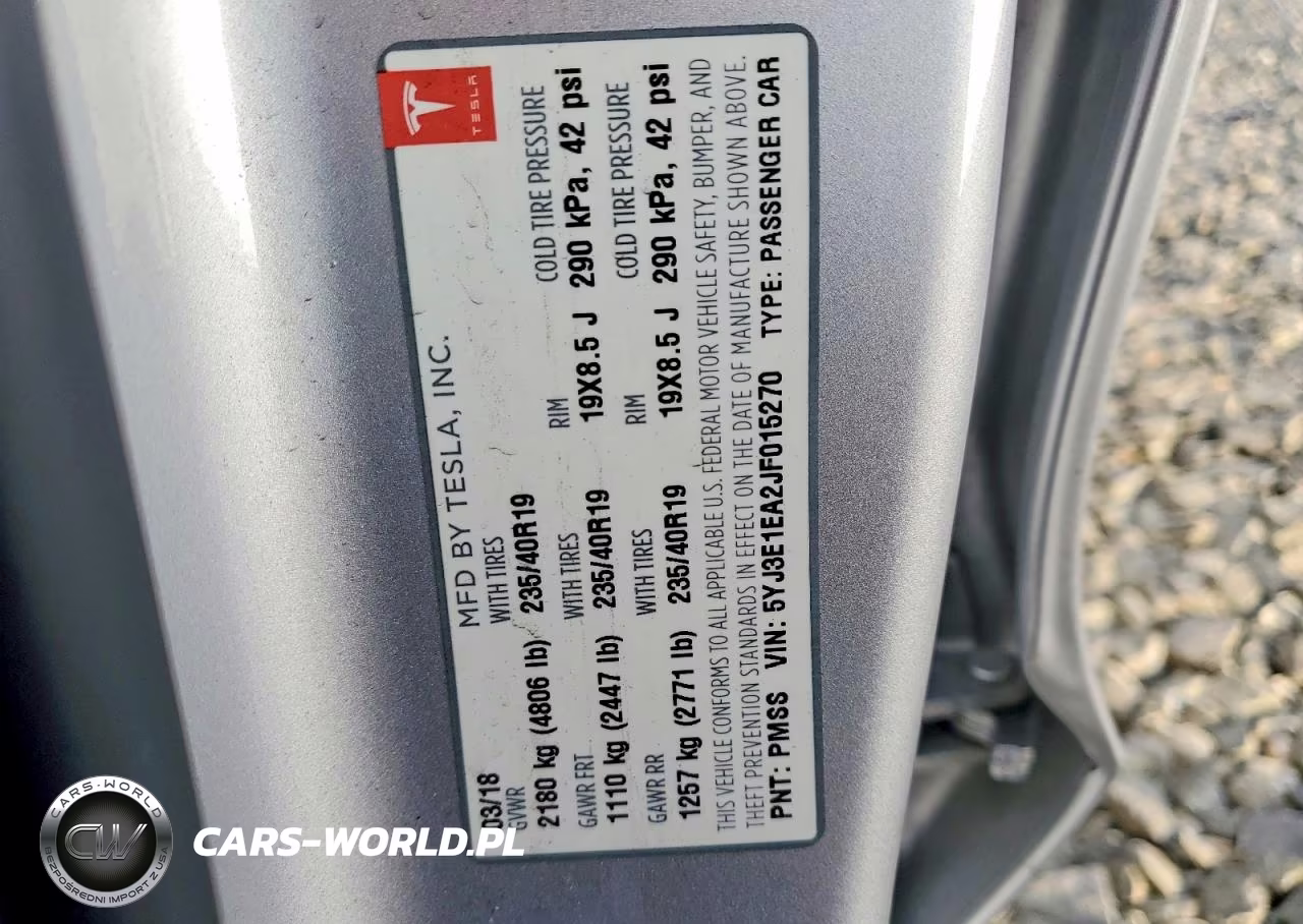 2018 Tesla Model 3 VIN:5YJ3E1EA2JF015270 - 12
