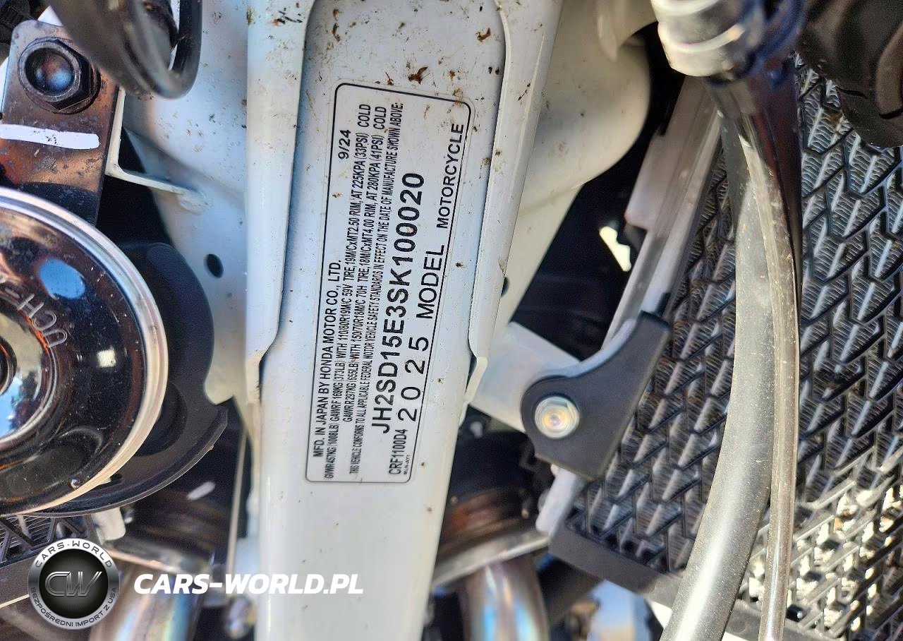 2025 Honda Crf1100 D4 VIN:JH2SD15E3SK100020 - 9